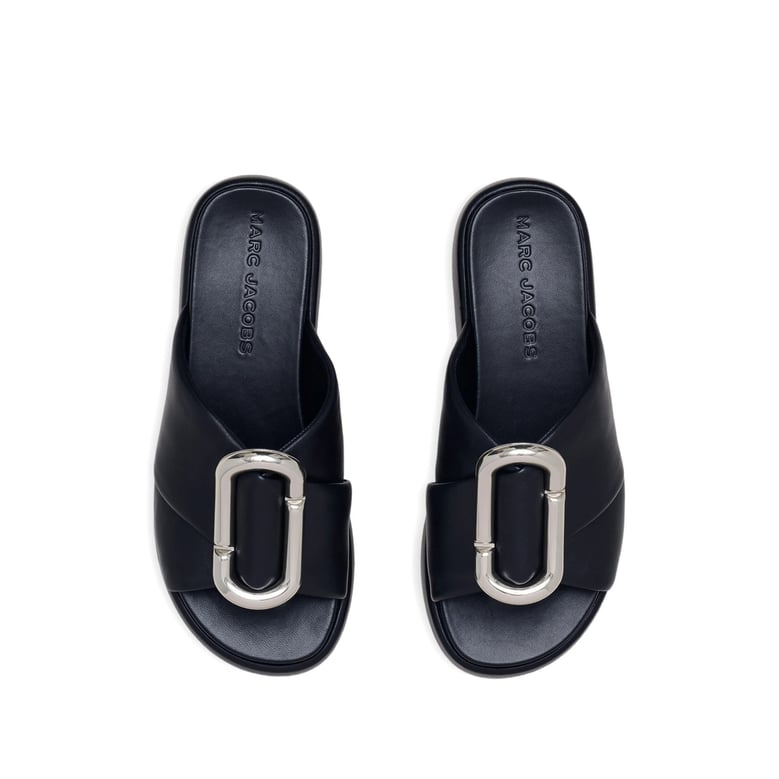 platform mules black calf leather by Selfnex