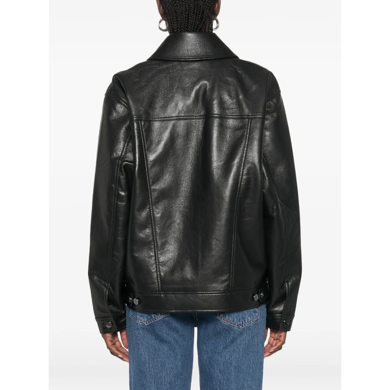 calf leather jacket black by Selfnex