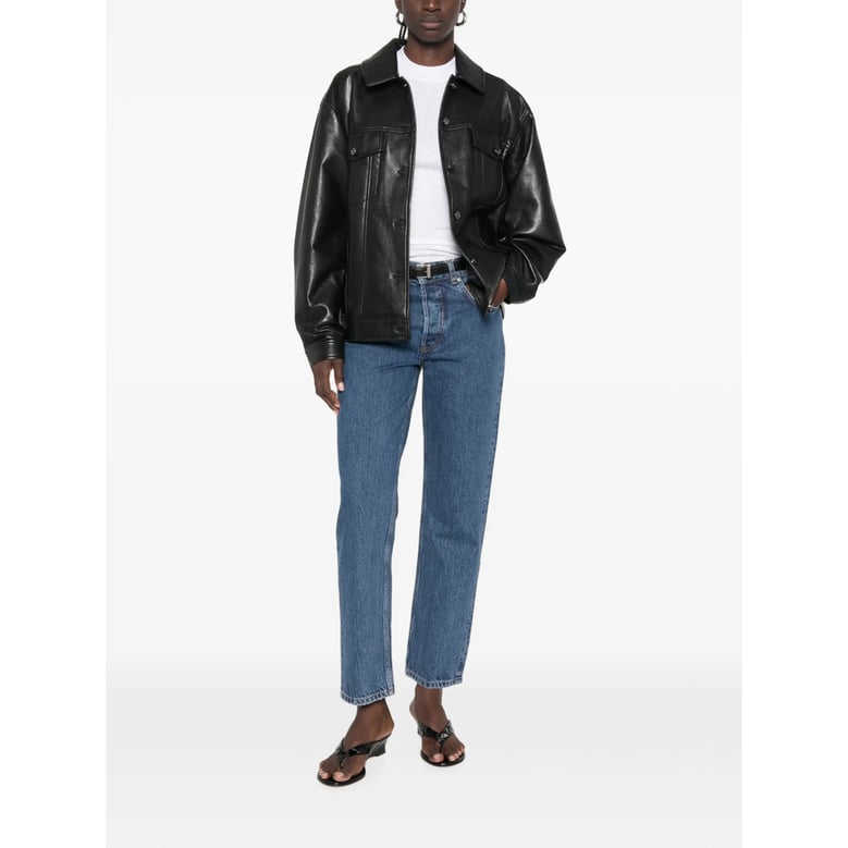 calf leather jacket black by Selfnex