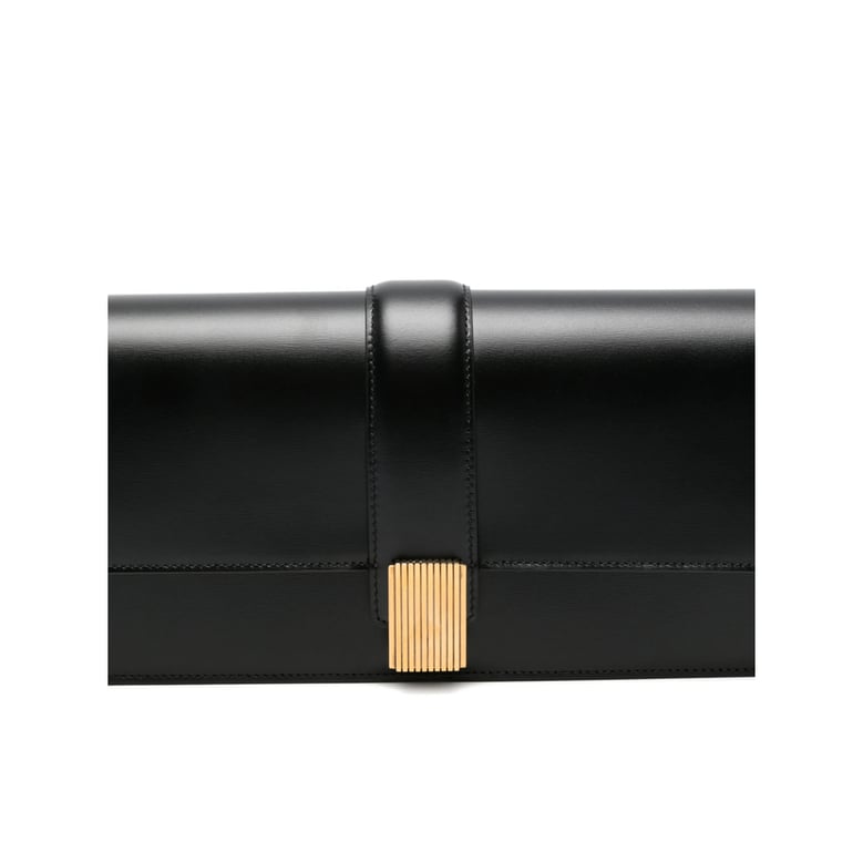 clutch bag calf leather black by Selfnex