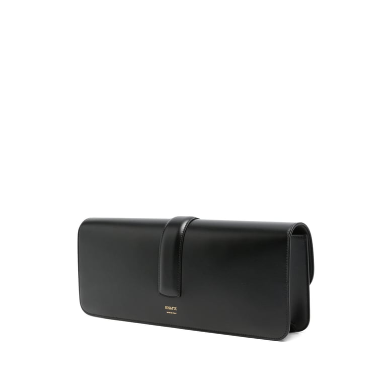 clutch bag calf leather black by Selfnex