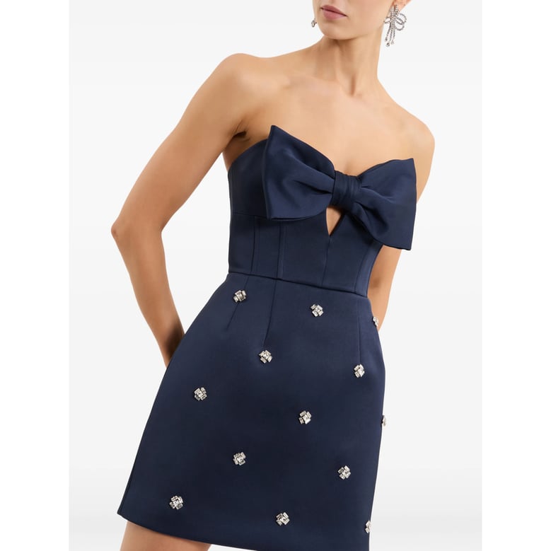 dress in blue satin by Selfnex