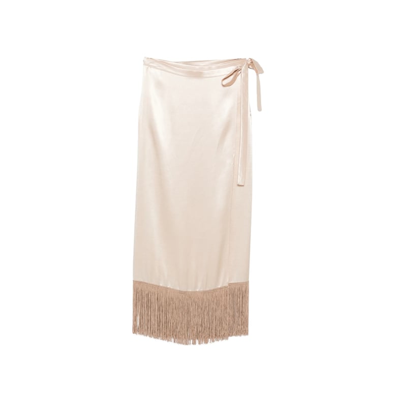 straight skirt, satin wrap by Selfnex