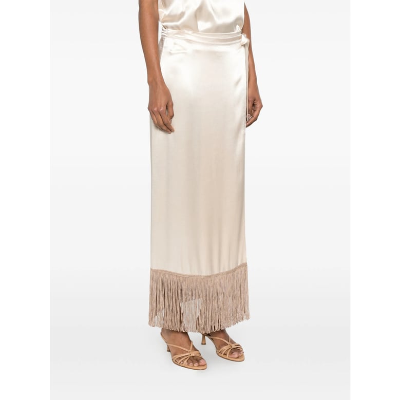 straight skirt, satin wrap by Selfnex