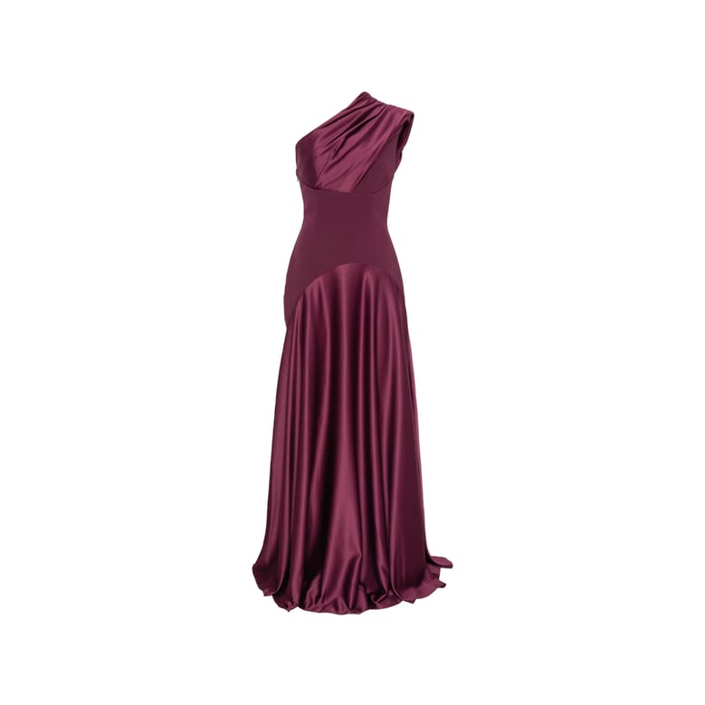 dress one-shoulder purple by Selfnex
