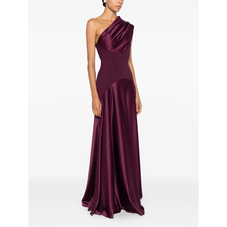 dress one-shoulder purple by Selfnex