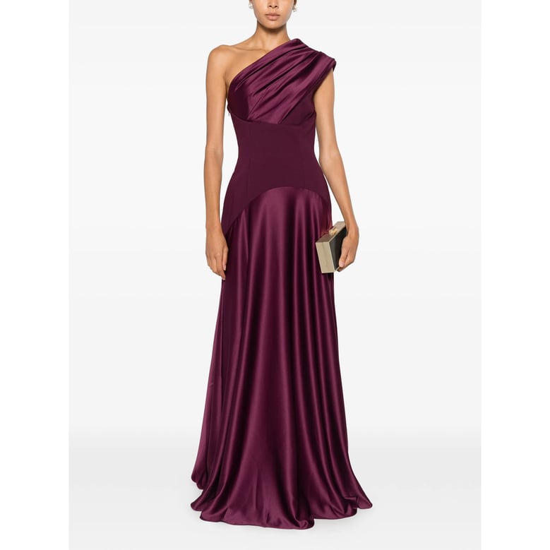 dress one-shoulder purple by Selfnex