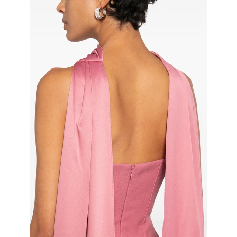 dress strapless panelled pink by Selfnex