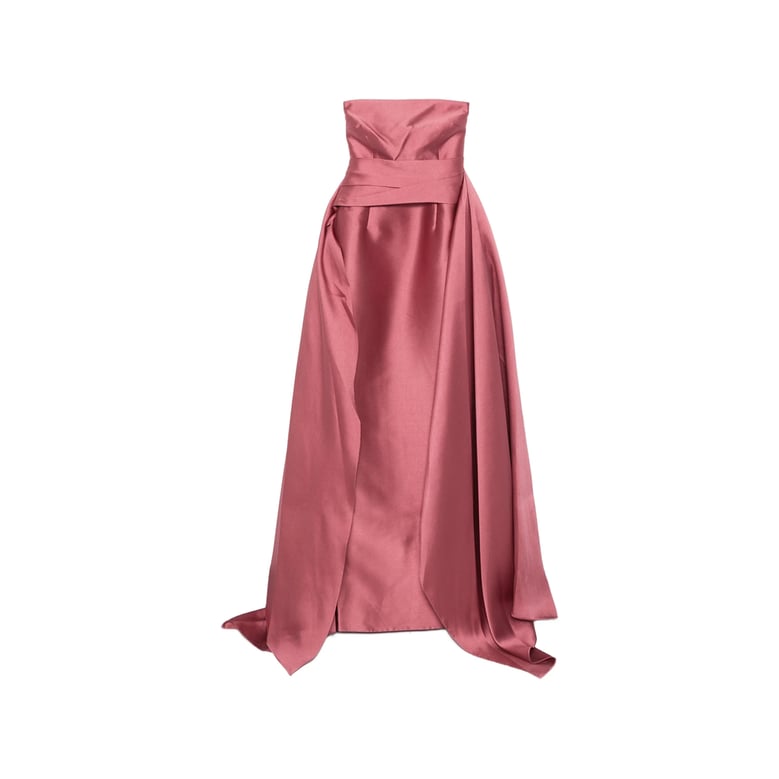 dress strapless satin pink by Selfnex