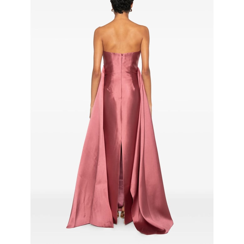 dress strapless satin pink by Selfnex