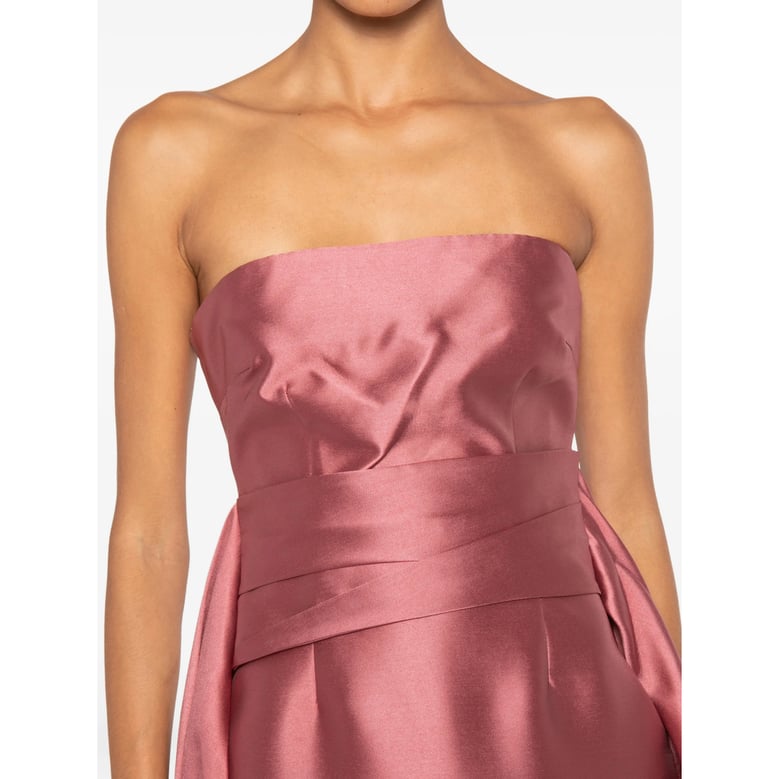 dress strapless satin pink by Selfnex