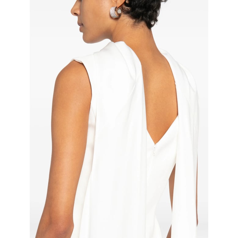 dress high-neck peplum white by Selfnex