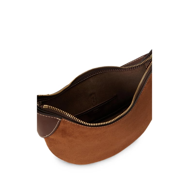 shoulder bag brown calf suede by Selfnex