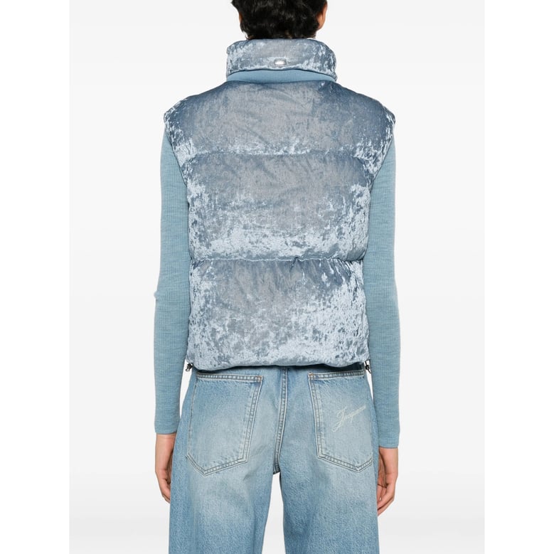 waistcoat blue velvet quilted by Selfnex