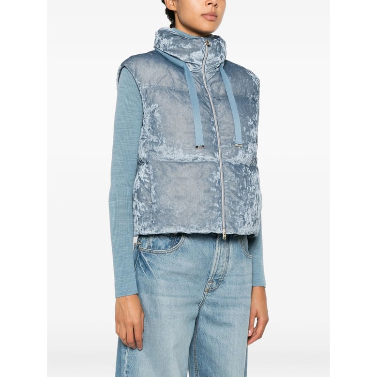 waistcoat blue velvet quilted by Selfnex