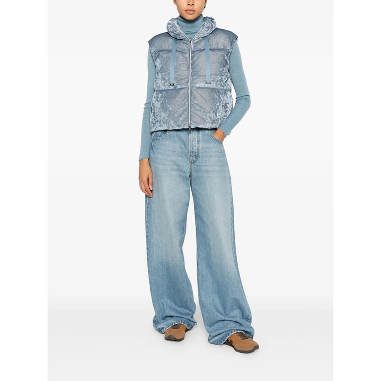 waistcoat blue velvet quilted by Selfnex