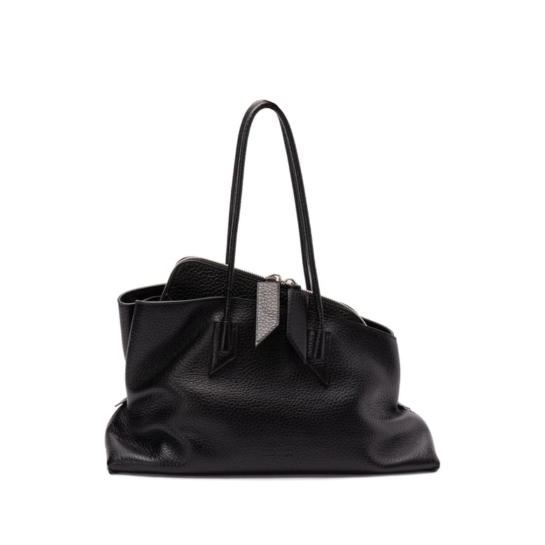 shoulder bag black grained leather by Selfnex