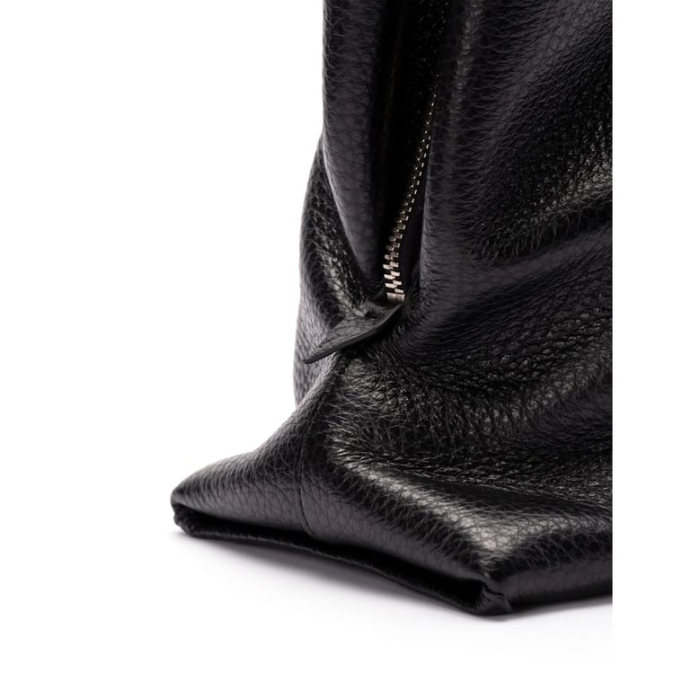 shoulder bag black grained leather by Selfnex
