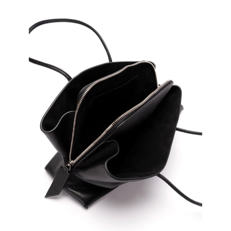 shoulder bag black grained leather by Selfnex
