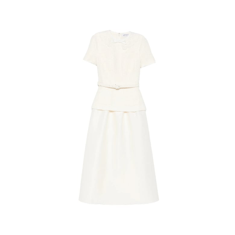dress bouclé-knit cream by Selfnex