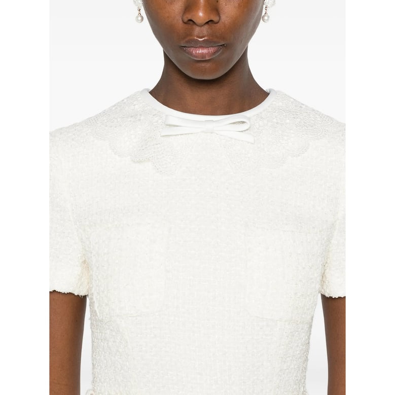 dress bouclé-knit cream by Selfnex