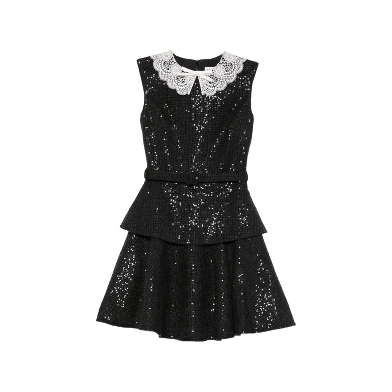 dress in black bouclé by Selfnex