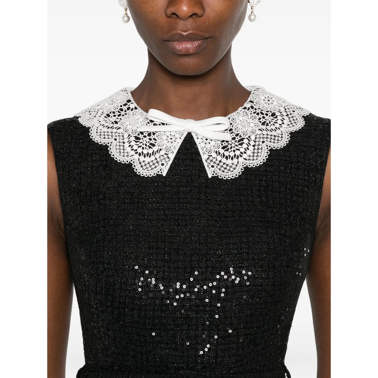 dress in black bouclé by Selfnex