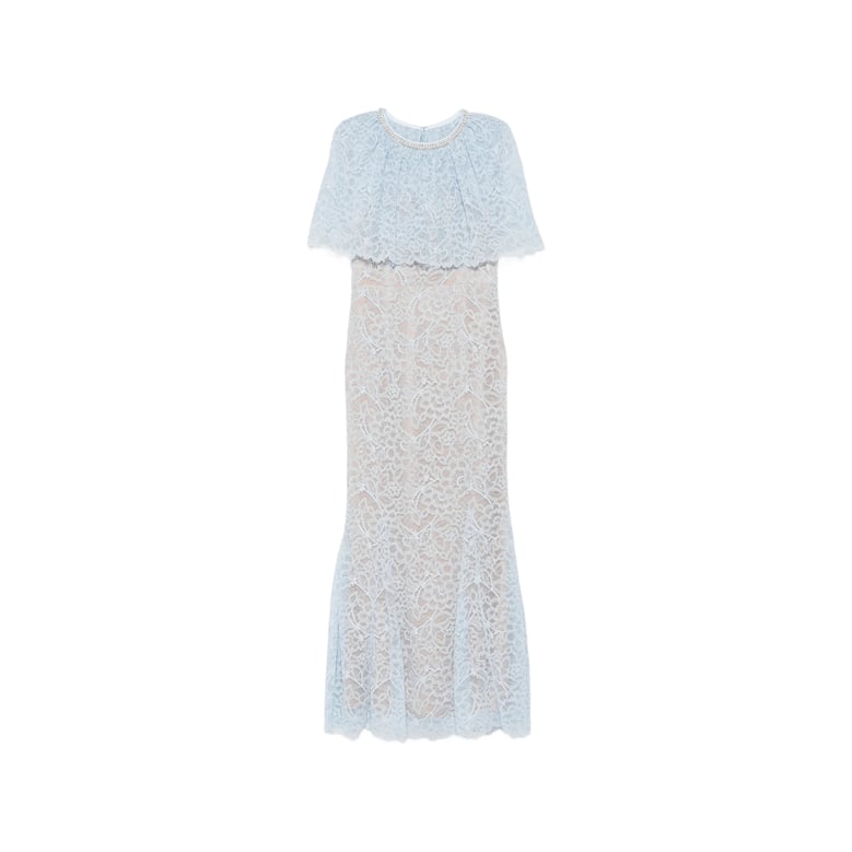 dress in lace blue/neutrals by Selfnex