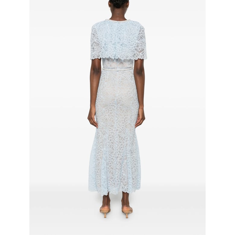 dress in lace blue/neutrals by Selfnex