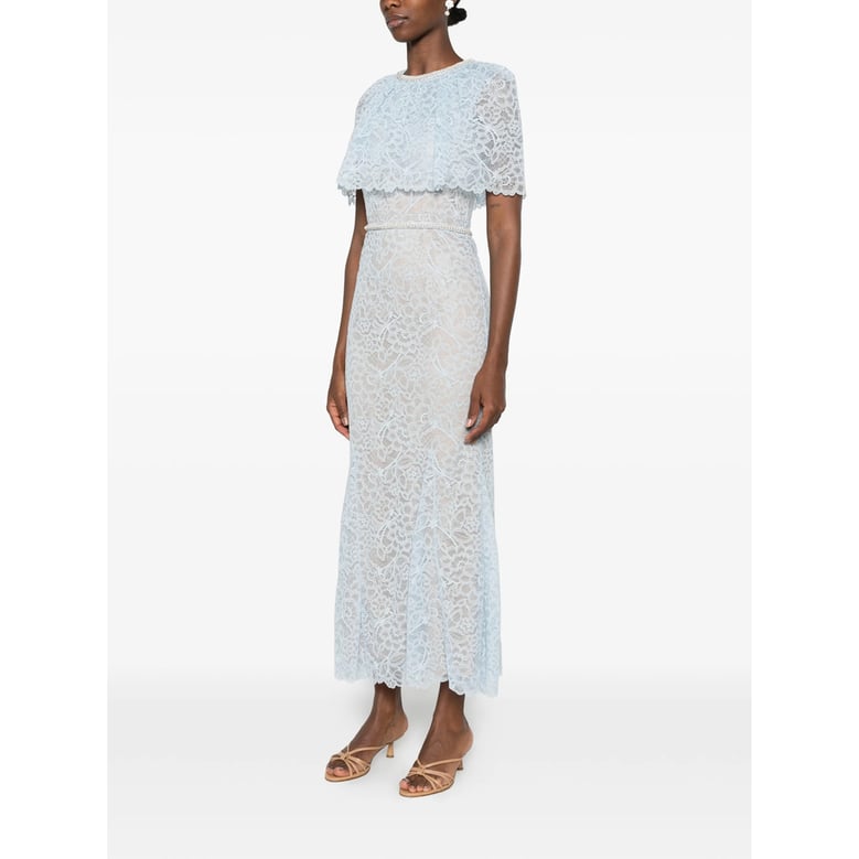 dress in lace blue/neutrals by Selfnex