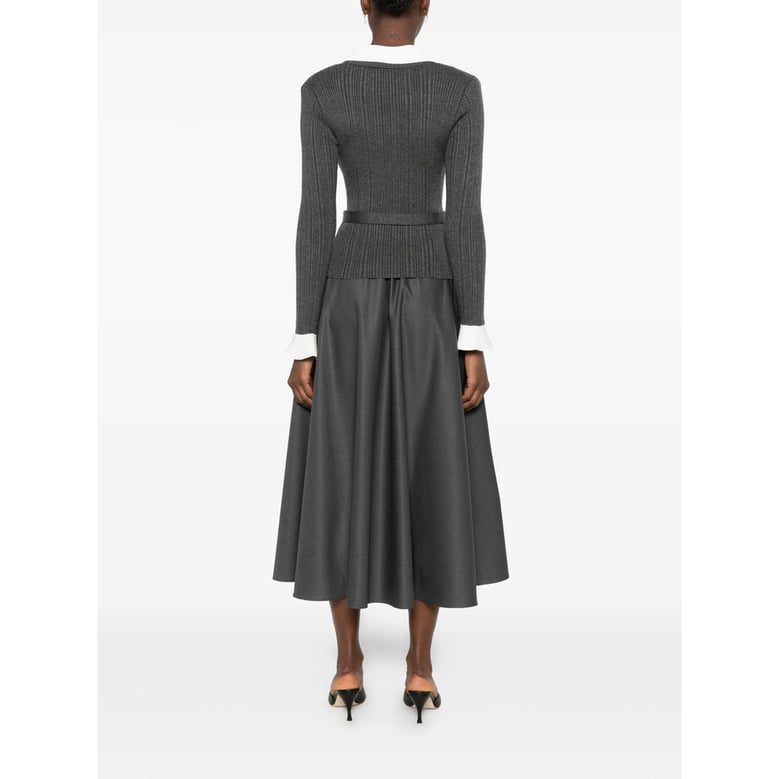 dress ribbed-knit grey by Selfnex