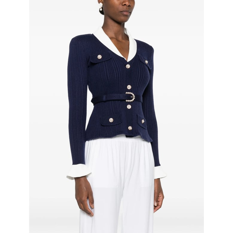 crewneck sweater pf26-131c-n navy by Selfnex