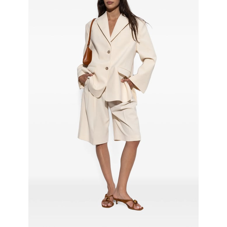 tailored shorts white by Selfnex