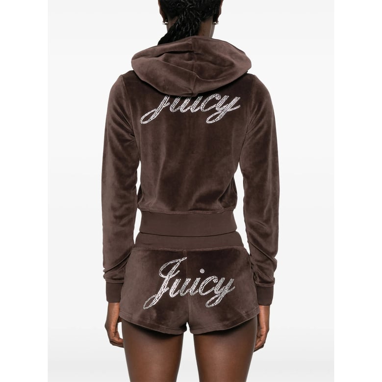 hoodie velour zip-up brown by Selfnex