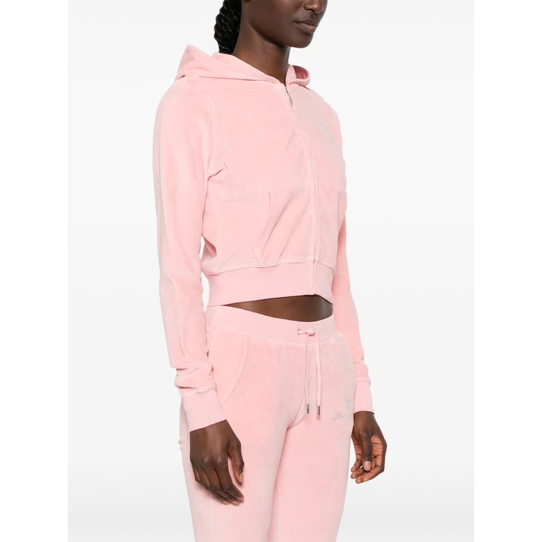 cropped hoodie pink cotton by Selfnex