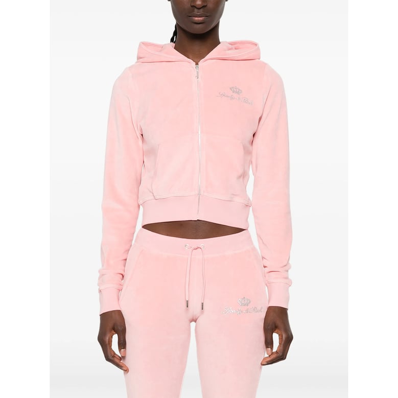 cropped hoodie pink cotton by Selfnex