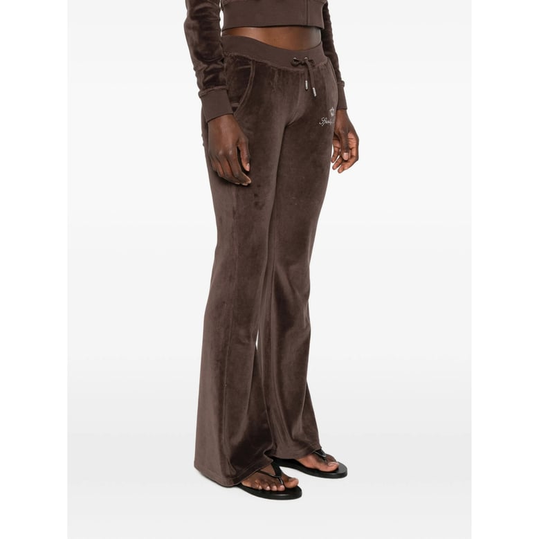track pants chocolate brown velour by Selfnex