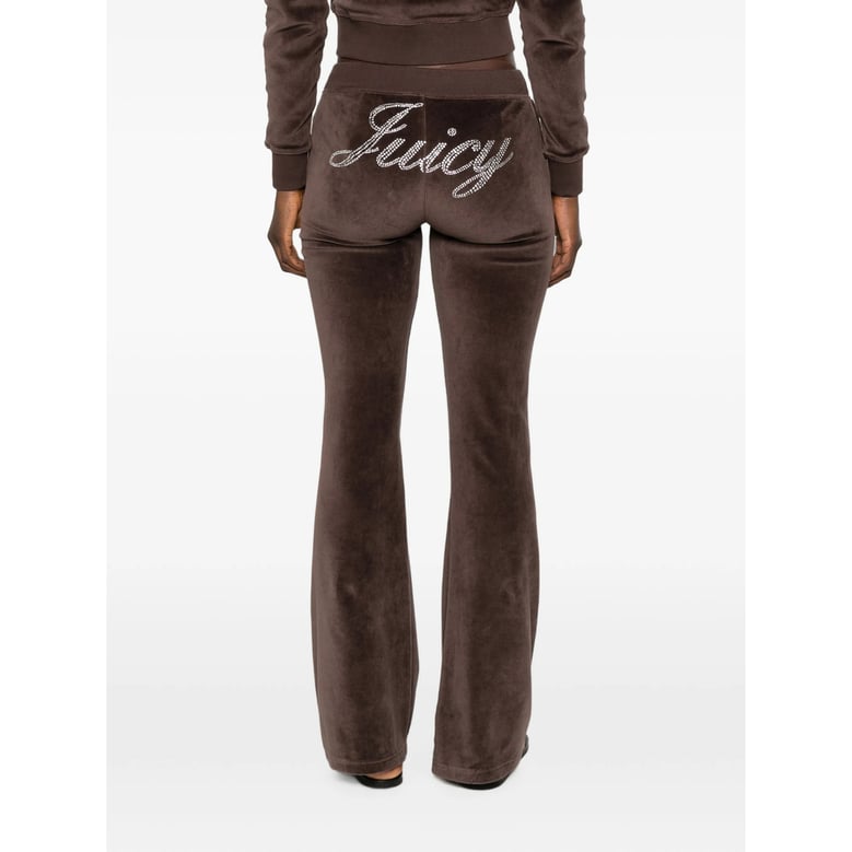 track pants chocolate brown velour by Selfnex