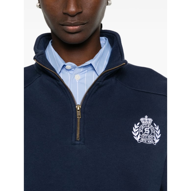 quarter-zip sweater blue by Selfnex
