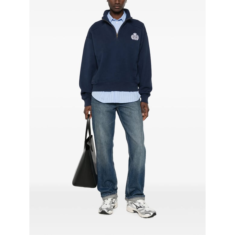 quarter-zip sweater blue by Selfnex