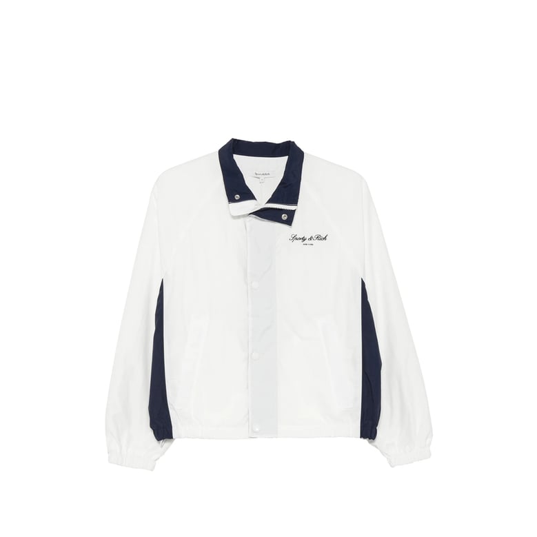 bomber jacket white colour-block by Selfnex
