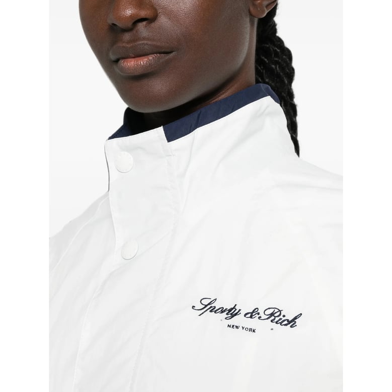 bomber jacket white colour-block by Selfnex