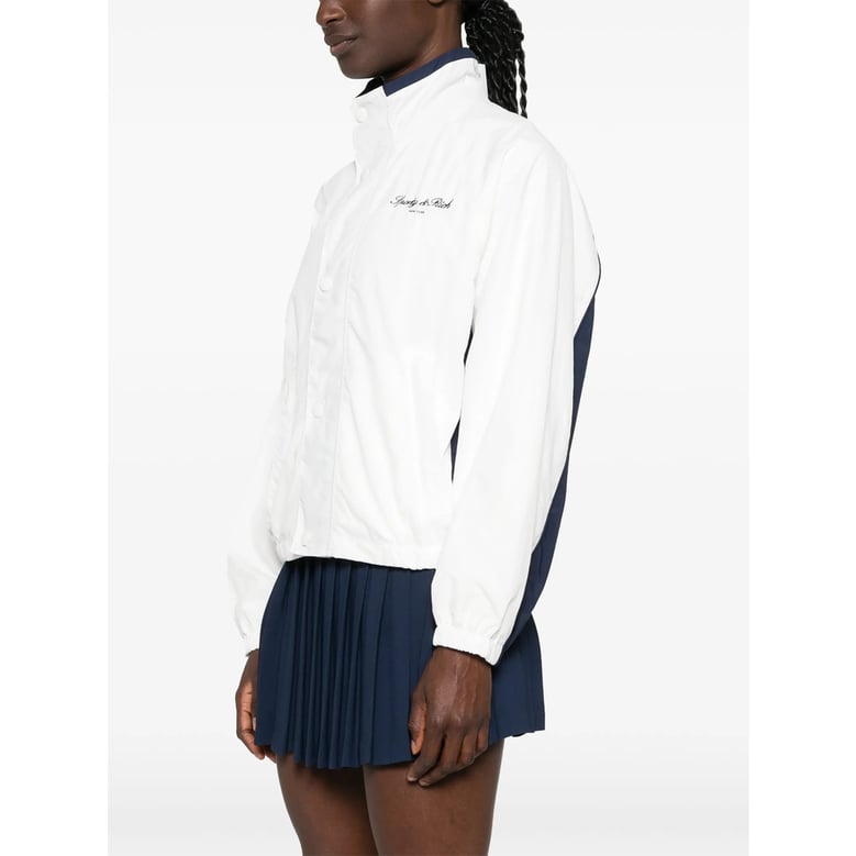 bomber jacket white colour-block by Selfnex