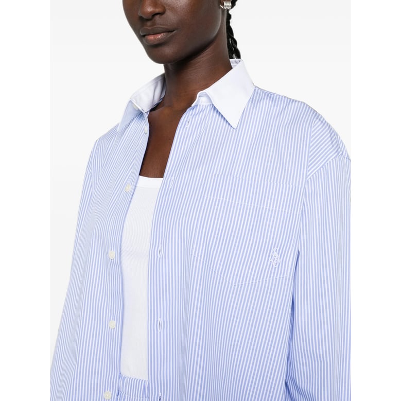 shirt cotton white/blue by Selfnex
