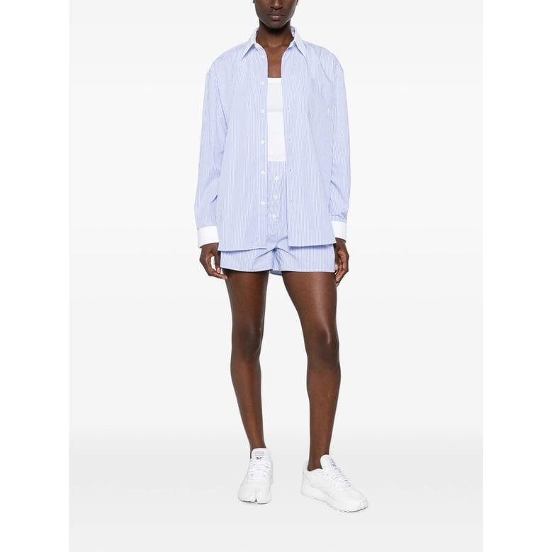 shirt cotton white/blue by Selfnex