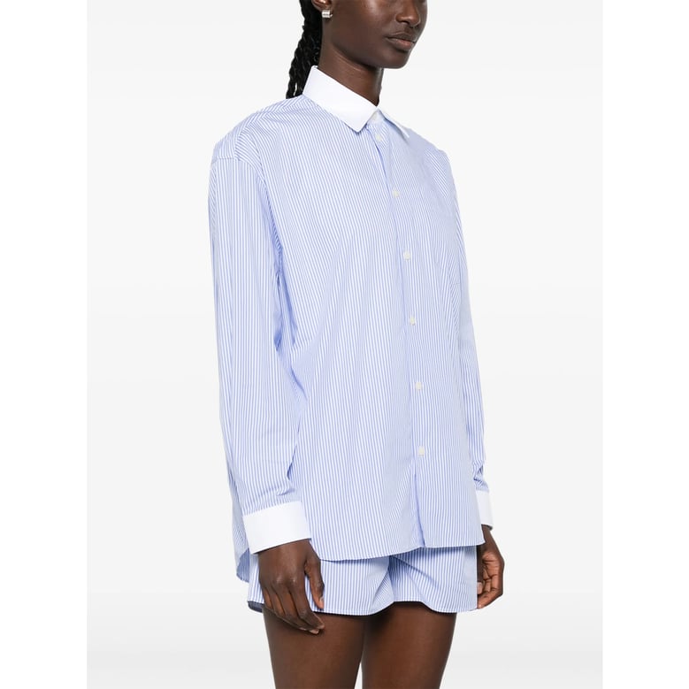 shirt cotton white/blue by Selfnex