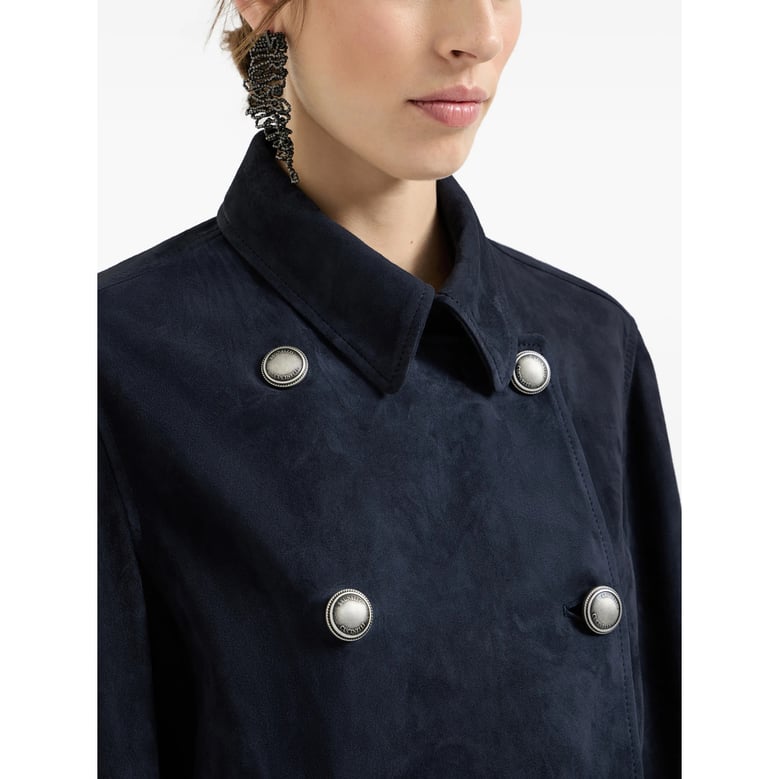suede jacket blue by Selfnex