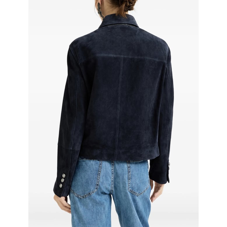 suede jacket blue by Selfnex