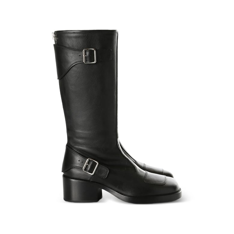 leather ankle boots black by Selfnex