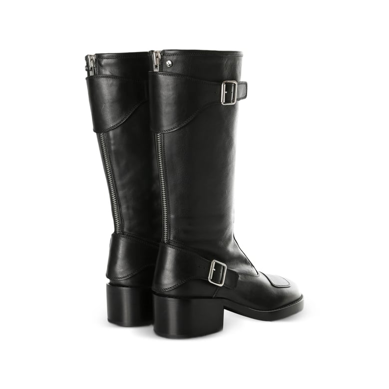 leather ankle boots black by Selfnex